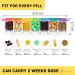 Portable Weekly Pill Box Organiser | Easy to Open 7 Day Premium Quality Tablet Box | Travel Pill Case with Push Button Pop Open Lids Design |Tablet Organiser for Vitamins Supplements & Medicine Multicolor RB-SR - Buy Online on GoSupps.com