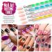 Nail Art Brushes, Dotting Tools & Design Kit with Butterfly Brush, Stickers, Foil & Rhinestones - Buy Online on GoSupps.com