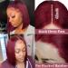 Tarfuta 99j Burgundy Lace Front Human Hair Wig 10 180% Density Bob | HD Lace, Pre-Plucked, Glueless Short Red Wig for Black Women - Buy Online on GoSupps.com