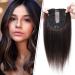 18inch Hair Topper for Thinning Hair Women Clip in Real Remy Human Hair Extensions Top Piece (#02 Dark Brown)