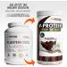 Vegan Chocolate Protein Powder 1kg - Creamy & Delicious 2K Blend High-Quality Pea Protein Soy-Free 71% Protein - Perfect for Travel! - Buy Online on GoSupps.com