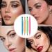 Stamp Eye Liner Pencil | Waterproof Liquid Stamp Eye Liner Pencil 4 Color Eye Stencil Makeup Tool With Star Moon Butterflies Heart Shapes for Parties - Buy Online on GoSupps.com