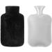 2L Hot Water Bottle with Black Furry Cover - Samply Hot Water Bag - Buy Online on GoSupps.com