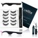 Luxillia Magnetic Lashes with Eyeliner, Most Natural Looking Magnetic Eyelashes Kit with Applicator, Best 8D and 3D Look, Reusable Fake Eye Lash, No Glue, Strongest Waterproof Liquid Liner 7 Piece Set