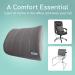 Xtra-Comfort Lumbar Support Cushion - Lower Back Pillow for Office Chair Car Men Women Gaming - Ergonomic Orthopedic Backrest Foam Roll and Adjustable Strap for Therapeutic Pain Relief - Buy Online on GoSupps.com