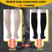 WHOTAY 2 Pairs Plus Size Toeless Compression Socks Wide Calf 20-30mmHg - Black 3XL - Buy Online on GoSupps.com