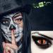 Buy Red Cat Eye Halloween Contact Lenses - Soft Dragon Color Lenses | 1 Pair of Red Star Cateye - Buy Online on GoSupps.com