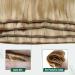 Runature Real Hair Extensions - 55cm Gold Blonde Highlight Tress for Sewing | 100g Light Blonde Human Hair Treats #16P24 - Buy Online on GoSupps.com
