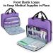 Trunab Padded Stethoscope Case Small First Aid Kit Bag Empty Hold Two Stethoscopes Compatible with 3M Littmann/MDF/ADC Ideal for Home Car Camping and Hiking Purple - Buy Online on GoSupps.com
