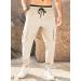Elegancity Men's Cargo Trousers 40 Khaki - Casual Jogger Work Pants with Drawstring, Regular Fit, and Pockets - Buy Online on GoSupps.com