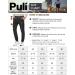 PULI Men's Slim Fit Stretch Hiking Cargo Pants | Waterproof Outdoor Trousers with Pockets - Black 32 - Buy Online on GoSupps.com