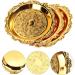 OFFSCH 6pcs Dried Fruit Plate Veggie Pasta Fruit Trays for Serving for Party Chips and Dip Serving Dish 10x10cm Golden - Buy Online on GoSupps.com