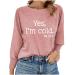 Yihaojia Womens Long Sleeve Round Neck Shirts Basic Tee Cute Graphic Ghost Tunic Tops 2023 Fashion Fall Pullover Blouse Pink#87 Medium