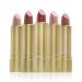 Beauty Concepts Radiant Lips: 5PC Matte Gold Lipstick Collection with Glamorous Glitter Accents Embossing Metallic Floral