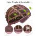 REECHO 11 Short Brown Bob Wig with Bangs - Synthetic Replacement Hair for Women - Chocolate Brown with Blonde Highlights - 11 Inch - Buy Online on GoSupps.com