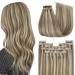 Youngsee clip in Extensions real hair light brown clip in extensions brown blonde real hair extensions clip light brown with platinum blonde clip in hair recovery real hair 55cm clip extensions 120g #p8a/60 55 cm (7PCs) 1-clip-3- #p8a/60