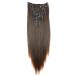 CAISHA by PRETTYSHOP XXL 24" 8 Pieces Set Clip In Extensions Hair Extension Hairpiece Straight Brown Mix CES20 brown mix #2T30 CES20