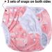 Luxja Reusable Swimming Diapers for Babies (0-3 Years) - Adjustable & Washable 2 Pack - Polar Bear & Rosa Flamingo Design - Buy Online on GoSupps.com