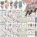 Nail Art Stickers Decals 3D Nail Art Supplies Sunflower Snake Heart Tiger Butterfly Nail Decals for Nail Art Design Self Adhesive Luxury Designer Nail Stickers for Nails Art Decoration (8 Sheets)