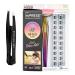 14mm Voluminous False Lash Clusters Kit with Westlake Art Eyebrow Tweezers Easy Application Reusable Comfortable Design Complete Set for Eye-Catching Look 20 Clusters Precision Applicator