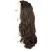 Bombshell Hair Extensions 3/4 Half Head Hair Piece 24 inches Heat Resistant Synthetic Long Curly Thick Wig (M04 DARK BROWN) - Buy Online on GoSupps.com