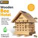 Wooden Beehive Bee Keeping Hotel - Weather Resistant Child Eco Friendly Shelter Habitat - Insect Bugs Mason Leafcutter Wild Solitary Bees Nesting Box - Outdoor Patio Garden Decoration House - Buy Online on GoSupps.com