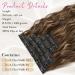 REECHO 5PCS Clip in Hair Extensions 24 Thick Long Loose Waves - Chocolate Brown with Blonde Highlights - Buy Online on GoSupps.com