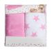 Lilly and Ben Changing Mat Cover Terry Towelling - Baby Soft - Thick - Absorbant - for Wedge pad - Set of 2 - Pink LARGE. Without wedges Pink Star
