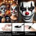 Professional 3-Piece Face & Body Paint Set - Red Black White | Corpse Cosplay SFX Makeup for Halloween Skeletons Clowns Vampires & Zombies - Buy Online on GoSupps.com