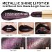 Oulac Midnight Metallic Black Lipstick - Long-Lasting 3D Gloss Vegan & Cruelty-Free Intense Color Black Glitter Finish - 4.3g - Buy Online on GoSupps.com