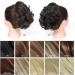 Yamel 8-inch Short Curly Wavy Natural Medium Brown Ponytail Extension | Claw Jaw Clip Synthetic Hairpiece for Women - Buy Online on GoSupps.com
