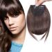 Sego pony hair part extensions fringe clip in bangs one piece in front hair extension natural black & light brown 1 pony natural black & light brown
