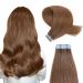 Yilite tape in hair extensions real hair 40cm chestnut brown silky straight seamless skin shot hair natural extensions tape in 16 inches 20 pieces tape in remy hair extensions (40cm # 6 chestnut brown) 40cm # 6 chestnut brown