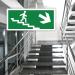 Pubblimania Emergency Exit PVC Sign - Robust Indoor/Outdoor Use (29 x 13 cm) - Stairs & Ladders Right Exit Indicator - Buy Online on GoSupps.com