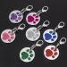 JATEBI 2 Pack Engraved Pet Tags for Dogs and Cats - Sparkly Round Paw Print ID Tags with Custom Engraving - Easy to Read and Durable - Rosy - Buy Online on GoSupps.com