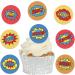 Edible Wafer Comic Book Signs Pre-Cut Cupcake Toppers - 24pc - Buy Online on GoSupps.com