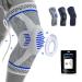 Professional Knee Brace Compression Sleeve - Best Knee Braces for Men Women Medical Grade Knee Support Protector for Running Meniscus Tear Arthritis Joint Pain Relief Sports Injury Recovery N2/Grey S