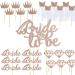 25 Pack Glitter Bride Cake Toppers | Wedding Dress Cupcake Toppers for Bachelorette Party Decorations | International Shipping - Buy Online on GoSupps.com