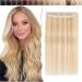 SEGO clip in hair extensions real hair hair extensions a tress 5 clips hair compression hair part 100% remy human hair honeyblond/light blond #18p613 "(35cm) -45g