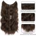 20 Inch Chestnut Brown Halos Hair Extension | Invisible Wire Hair Extensions | Long Wavy Synthetic Hair Pieces for Women - Buy Online on GoSupps.com