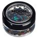 Holographic Glitter Shapes by Moon Glitter - Black - Cosmetic Festival Makeup Glitter for Face Body Nails Hair Lips - 3g