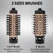 DAILYLIFE Rotating Hair Dryer Brush with 2 Brushes - 4-in-1 Hot Air Styler for Drying, Curling, Straightening - Black & Gold - Buy Online on GoSupps.com