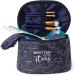 Legami Cosmetic Bag - Spacious Makeup Bag with Zipper Inside Pockets & Brush Holder for Travel | 21 x 19 cm - Stylish Stars Design - Buy Online on GoSupps.com