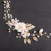 BERYUAN Women White Flowers Gold Leaves Pearls Rhinestone Wedding Hair Vine Princess Pearls Rhinestone Bride Hairpiece Gold Wedding Hair Accessory Gold Bridal Headpiece for Wedding for Women Girls - Buy Online on GoSupps.com
