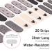 NAILOG Halloween Semi Cured Nail Strips - 20 Extra Long Gel Strips - Buy 3 Get 1 Free UV Lamp - Glossy, Long Lasting Nail Polish Stickers with Soft Gel Finish - Black Heart Design - Buy Online on GoSupps.com