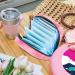 Menstruation Pad Bag with Zipper | Women's Napkin & Tampons Bag | Watercolor Design | Color 9 | Stylish & Functional Collective Bag for Girls - Buy Online on GoSupps.com