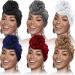 SATINIOR 6 Pieces Head Wrap Scarf Turban Long Hair Scarf Wrap Soft Stretch Headwrap Solid Color Turban Tie Headband for Women Girls Favors (Black  White  Gray  Blue  Red  Light Brown)