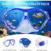 Kids Snorkel Set with Dry Top Mask and Carrying Bag - Luminous Scuba Gear for Boys and Girls (Ages 5-13) Blue - Buy Online on GoSupps.com