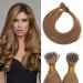 S-noilite Nano Rings Hair Extensions Real Human Hair 16 Inch Nano Tip Hair Extensions Remy Straight Human Hair Nano Beads Hair Extensions Straight for Women 50 Strands 50g(#6 Light Brown) 16 Inch Light Brown