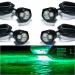 NBWDY 4Pcs RGB Marine Boat LED Lights APP IR Remote Control,IP68 Waterproof NPT Boat Drain Plug Light Underwater Lights for Boat Pontoon Kayak Yacht Steamship